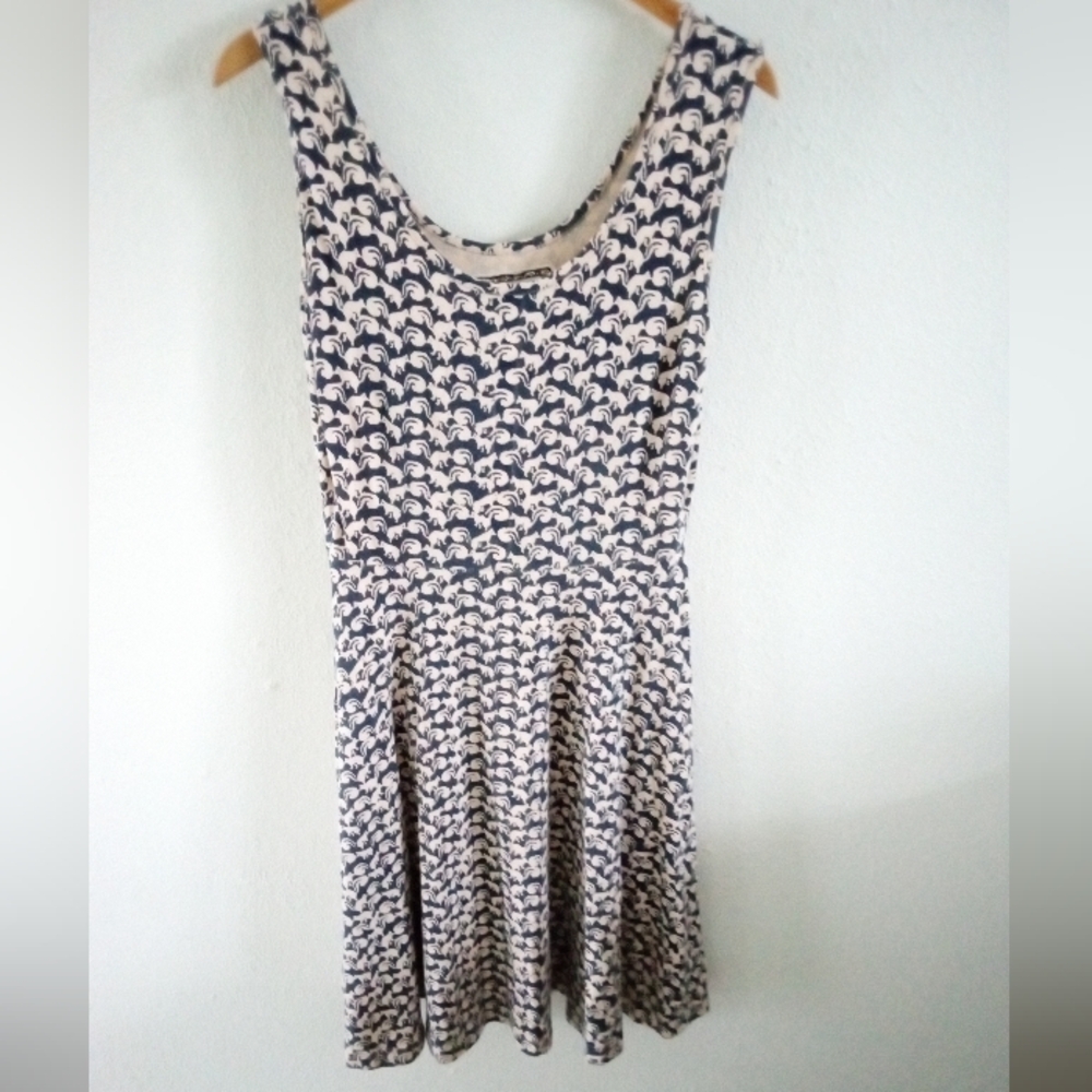 EFFIE'S HEART Squirrel Print Cotton Sun Dress | M - Picture 2 of 6